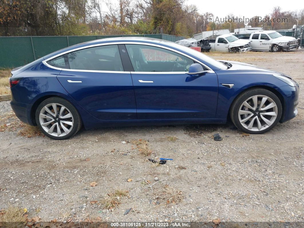 2018 Tesla Model 3 Mid Range/long Range Blue vin: 5YJ3E1EA7JF059877