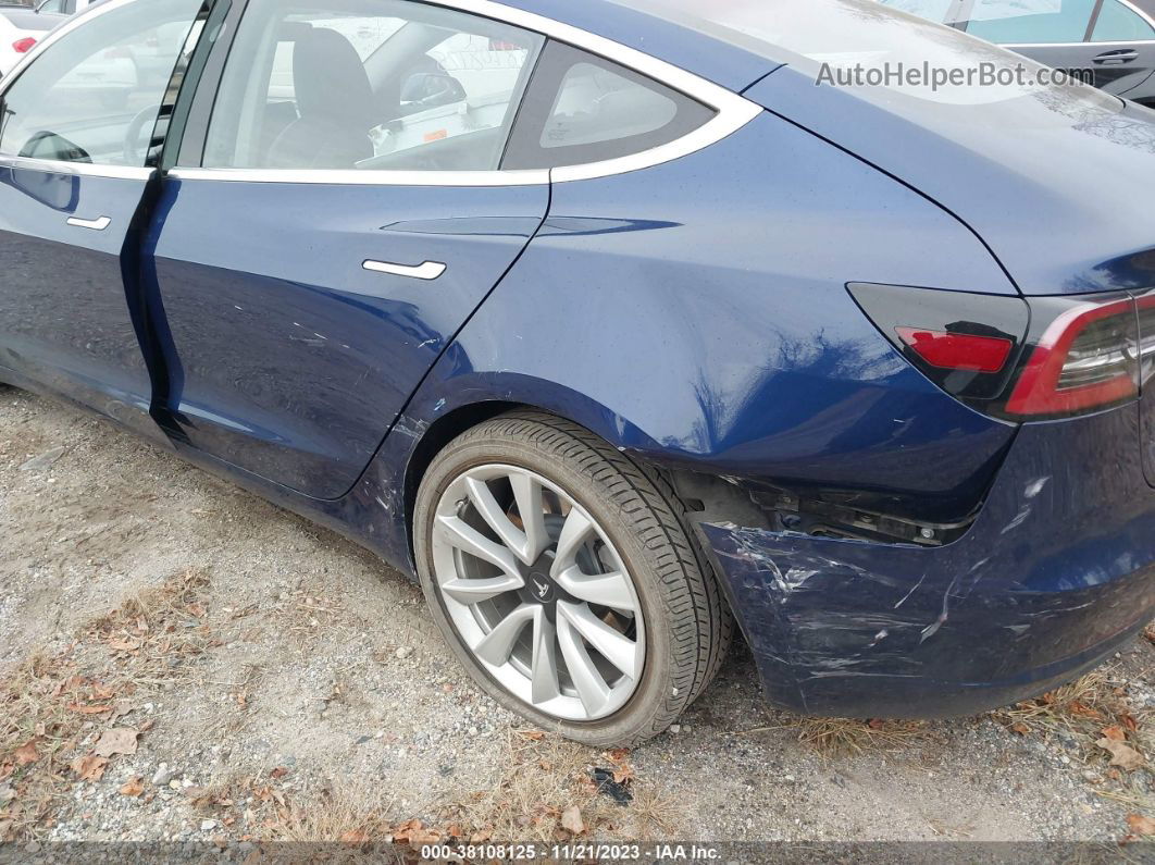 2018 Tesla Model 3 Mid Range/long Range Blue vin: 5YJ3E1EA7JF059877