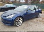 2018 Tesla Model 3 Mid Range/long Range Blue vin: 5YJ3E1EA7JF059877