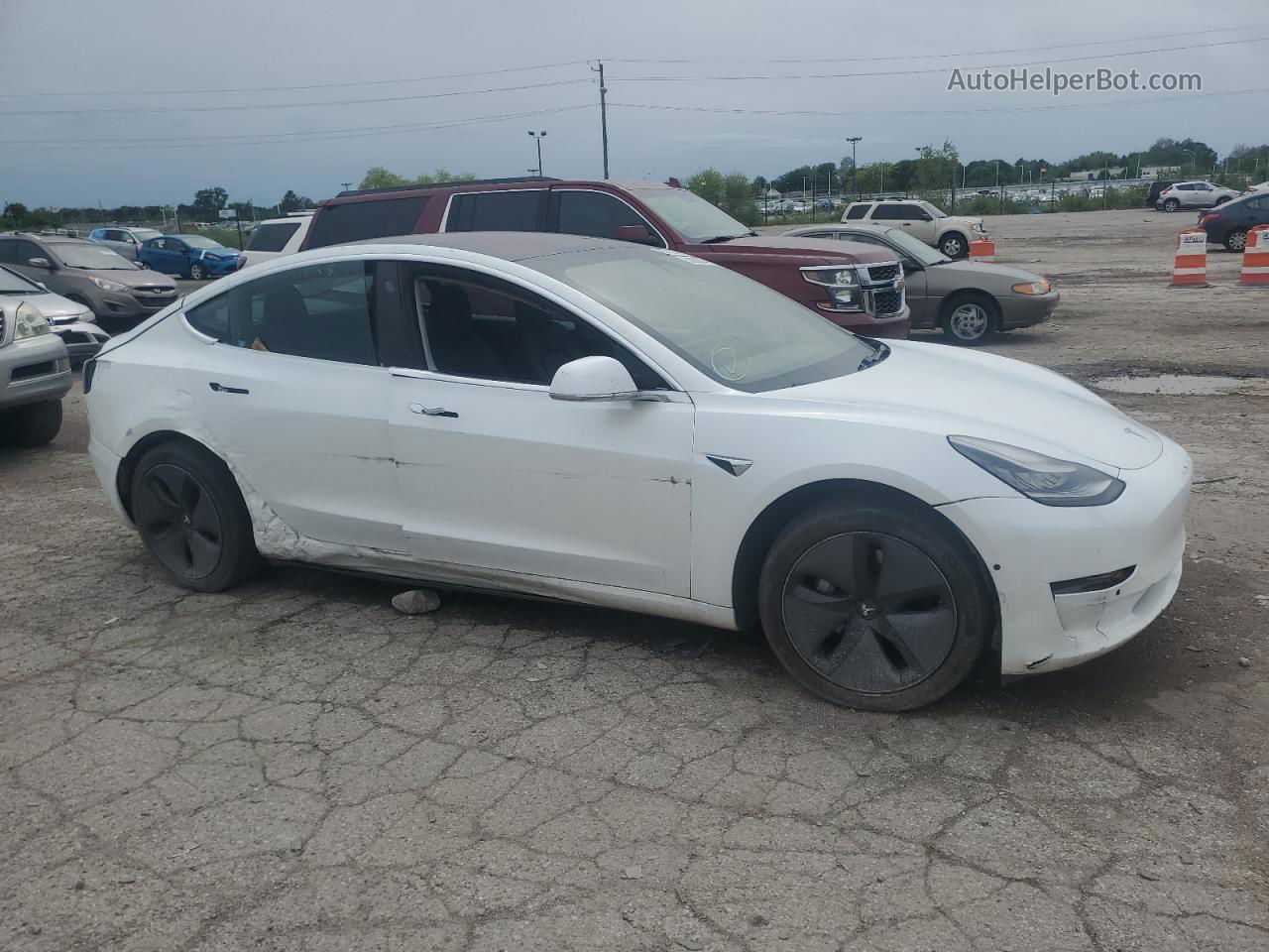 2018 Tesla Model 3 White vin: 5YJ3E1EA7JF060446