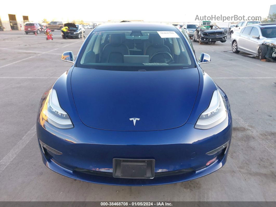 2018 Tesla Model 3 Long Range/mid Range Blue vin: 5YJ3E1EA7JF124808