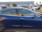 2018 Tesla Model 3 Long Range/mid Range Blue vin: 5YJ3E1EA7JF124808