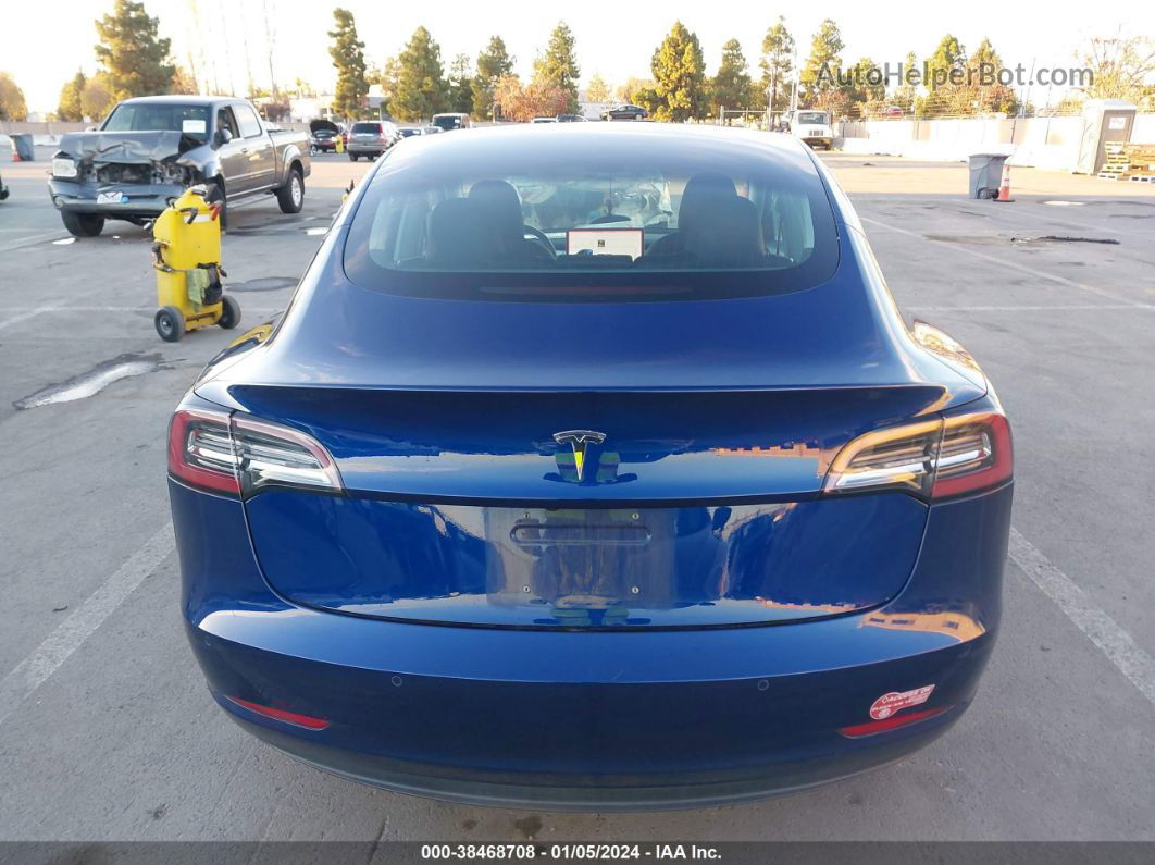 2018 Tesla Model 3 Long Range/mid Range Blue vin: 5YJ3E1EA7JF124808