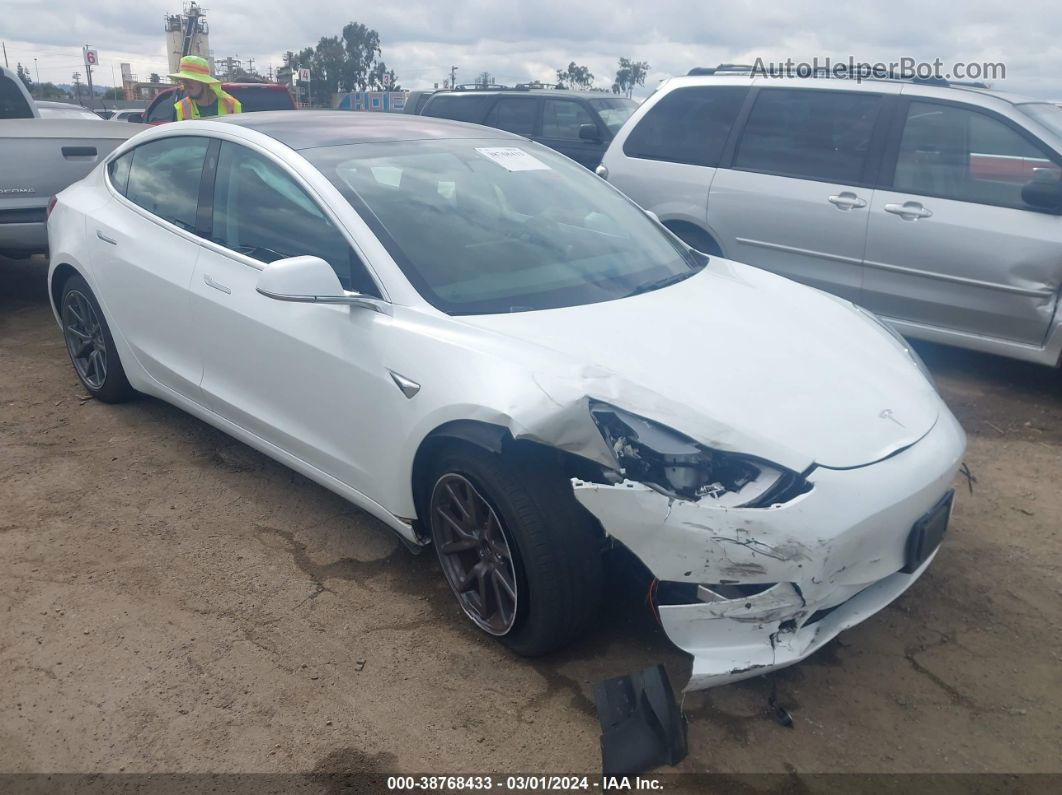 2018 Tesla Model 3 Long Range/mid Range White vin: 5YJ3E1EA7JF161860