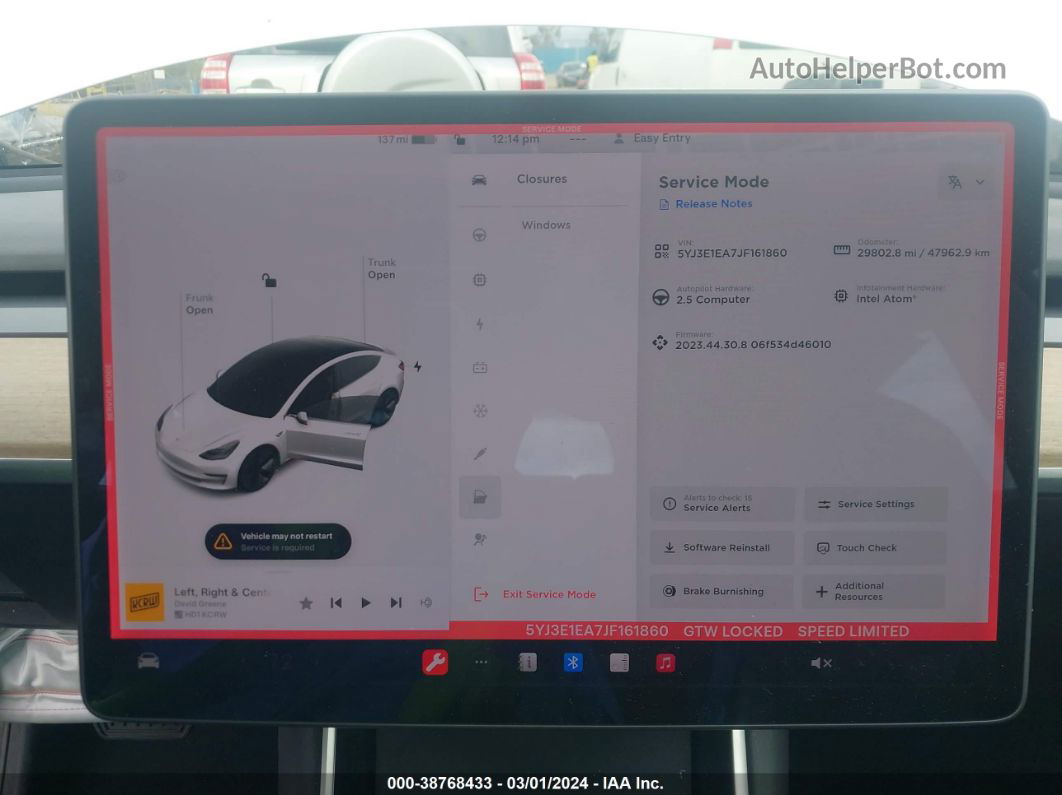 2018 Tesla Model 3 Long Range/mid Range White vin: 5YJ3E1EA7JF161860