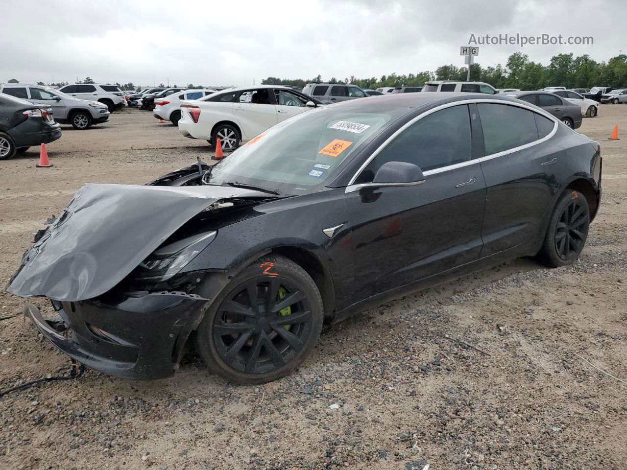 2019 Tesla Model 3  Черный vin: 5YJ3E1EA7KF306123