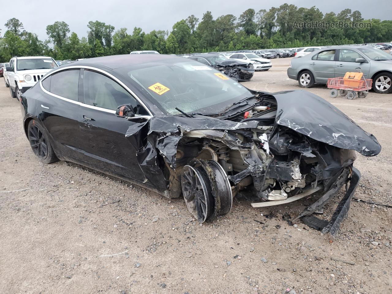 2019 Tesla Model 3  Black vin: 5YJ3E1EA7KF306123