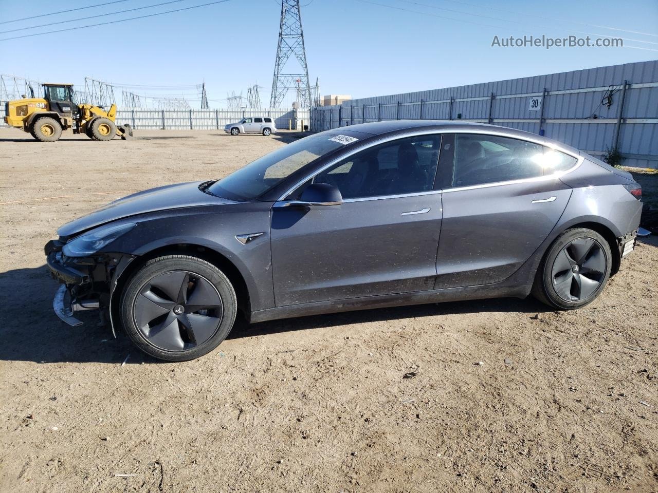 2019 Tesla Model 3  Gray vin: 5YJ3E1EA7KF307496