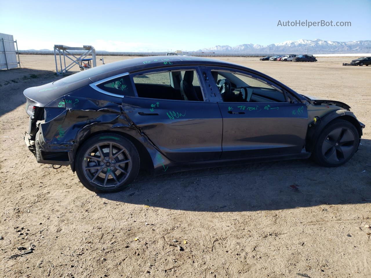 2019 Tesla Model 3  Gray vin: 5YJ3E1EA7KF307496