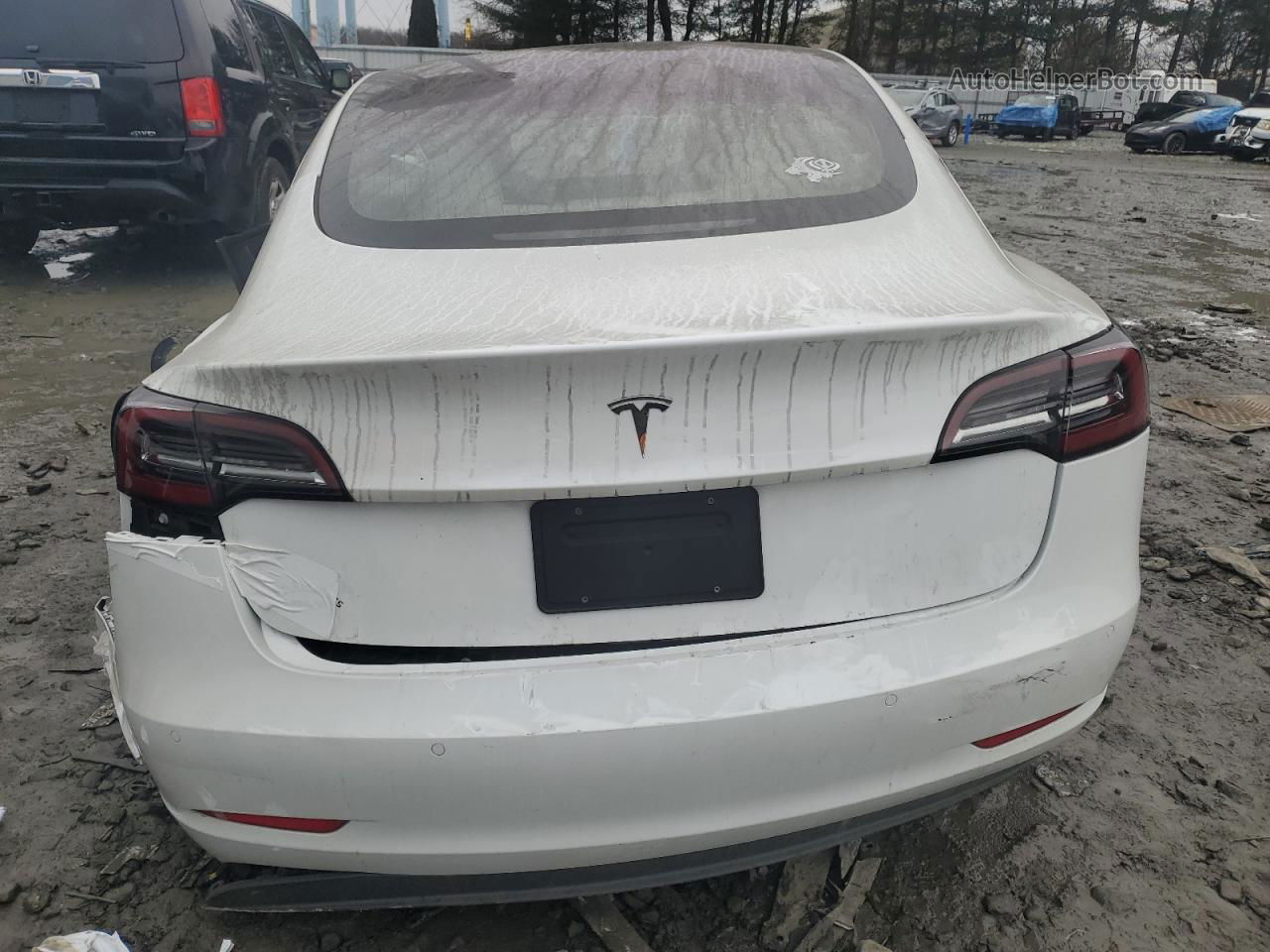 2019 Tesla Model 3  White vin: 5YJ3E1EA7KF324797