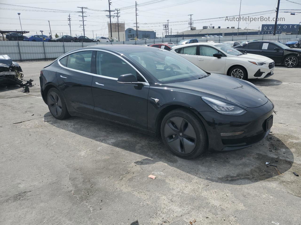 2019 Tesla Model 3  Black vin: 5YJ3E1EA7KF325254