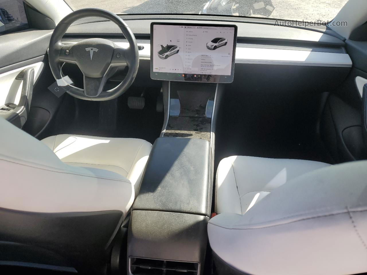 2019 Tesla Model 3  White vin: 5YJ3E1EA7KF413172