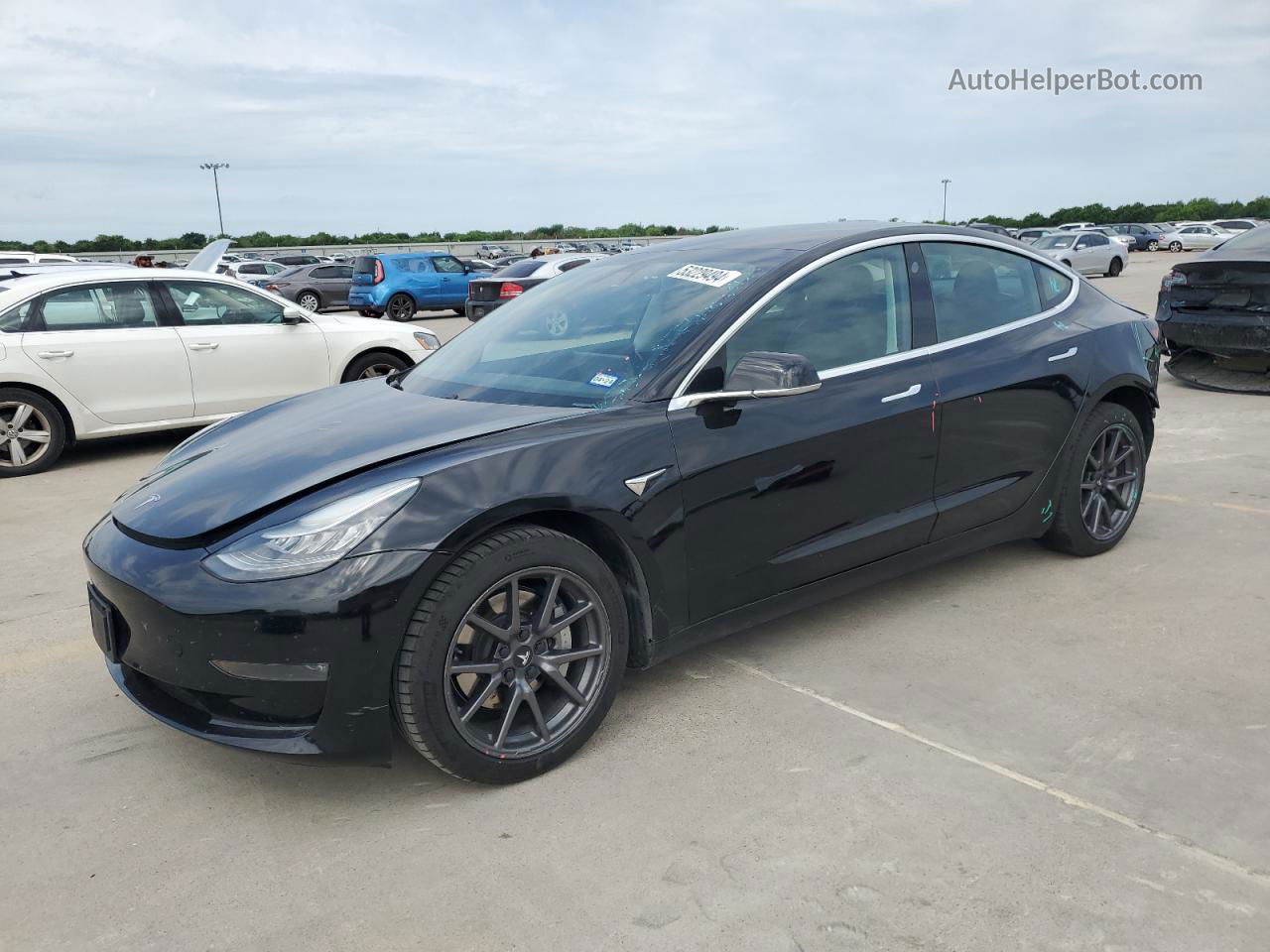 2019 Tesla Model 3  Black vin: 5YJ3E1EA7KF415620