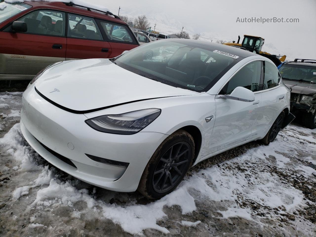 2019 Tesla Model 3  White vin: 5YJ3E1EA7KF415911