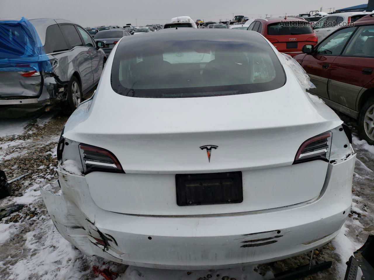 2019 Tesla Model 3  White vin: 5YJ3E1EA7KF415911