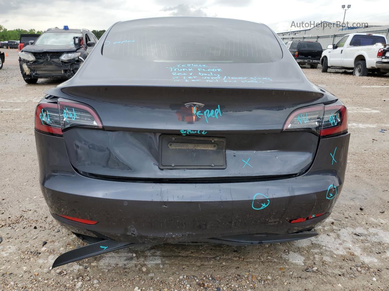 2019 Tesla Model 3  Gray vin: 5YJ3E1EA7KF416198