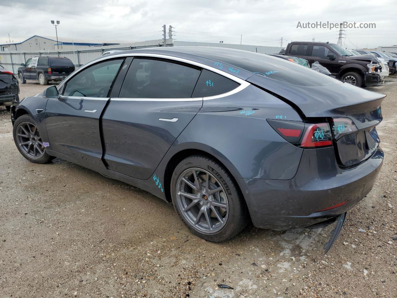 2019 Tesla Model 3  Gray vin: 5YJ3E1EA7KF416198
