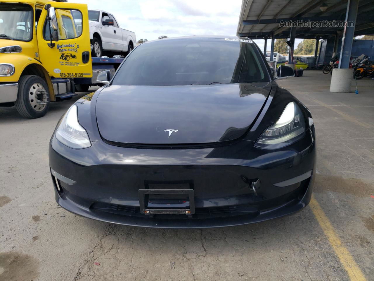 2019 Tesla Model 3  Черный vin: 5YJ3E1EA7KF428951