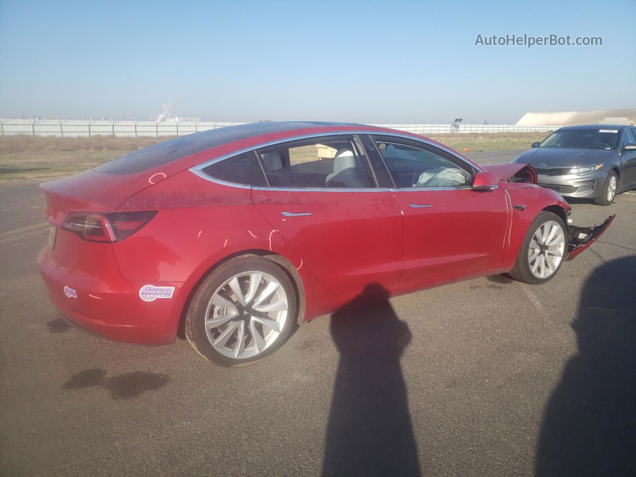 2019 Tesla Model 3  Красный vin: 5YJ3E1EA7KF445233