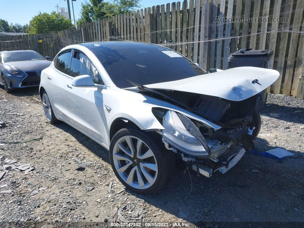 2019 Tesla Model 3 Mid Range/standard Range/standard Range Plus/long Range White vin: 5YJ3E1EA7KF509772