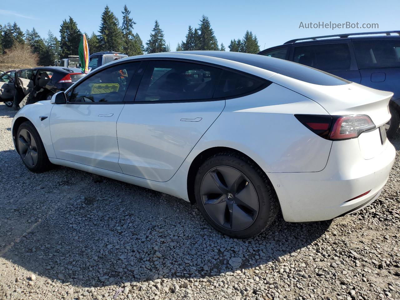 2020 Tesla Model 3  White vin: 5YJ3E1EA7LF597661