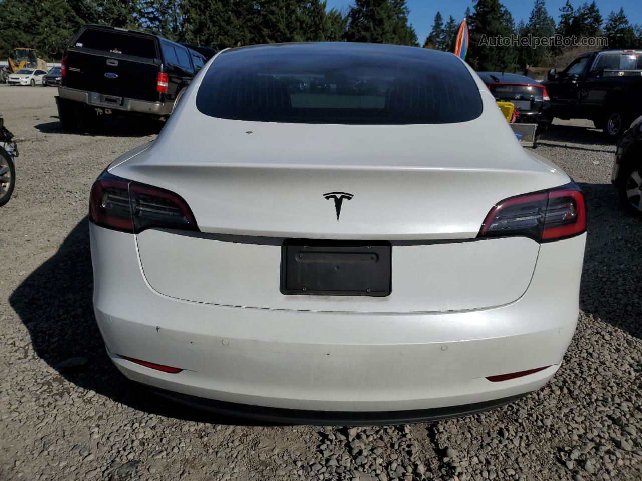 2020 Tesla Model 3  White vin: 5YJ3E1EA7LF597661