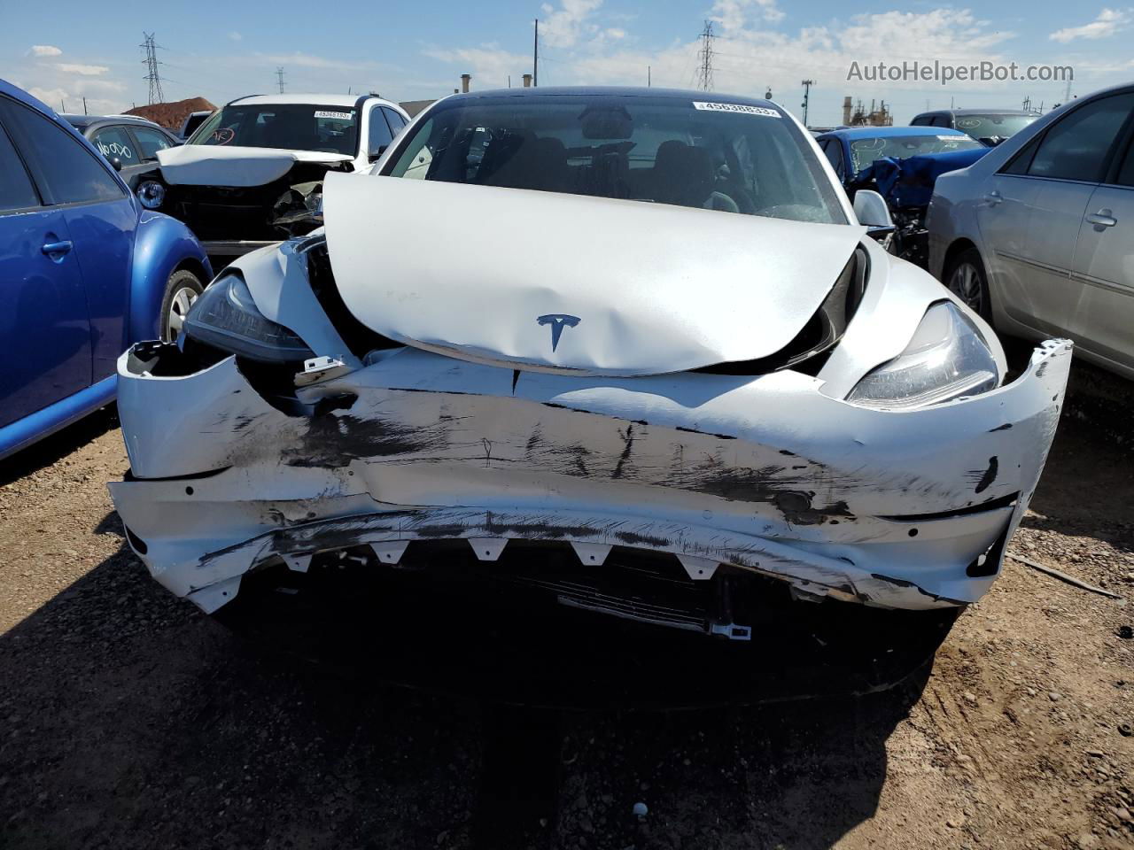 2020 Tesla Model 3  White vin: 5YJ3E1EA7LF612983