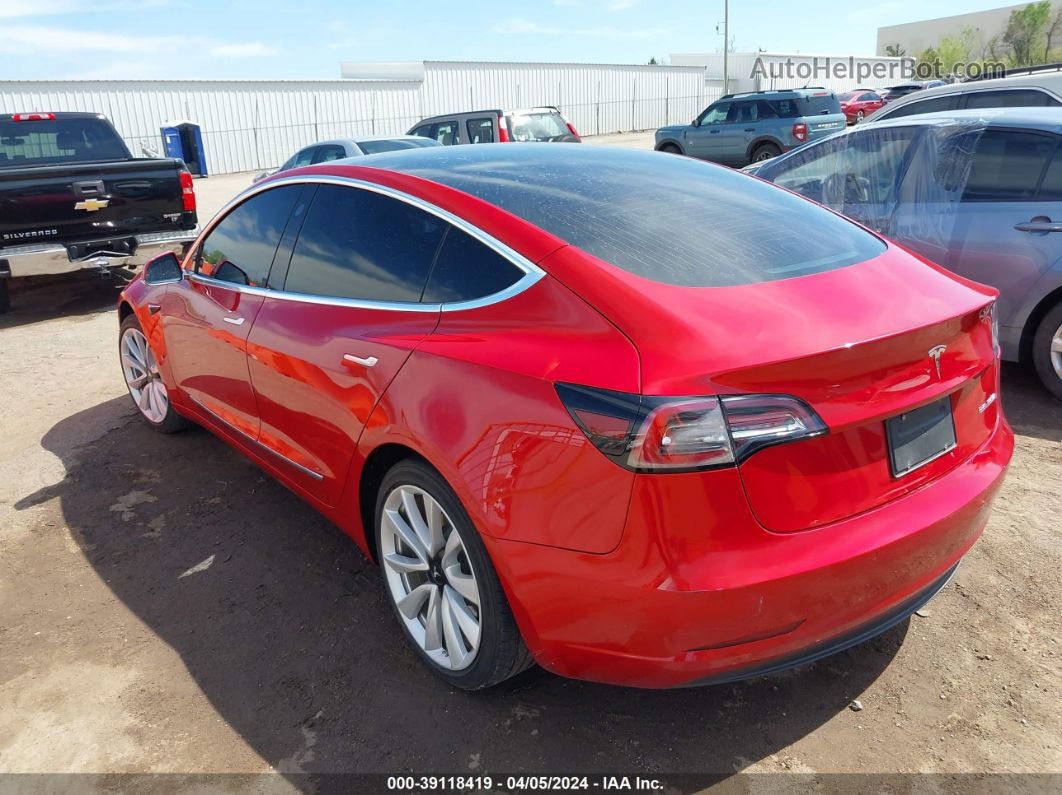 2020 Tesla Model 3 Standard Range Plus Rear-wheel Drive/standard Range Rear-wheel Drive Red vin: 5YJ3E1EA7LF661276