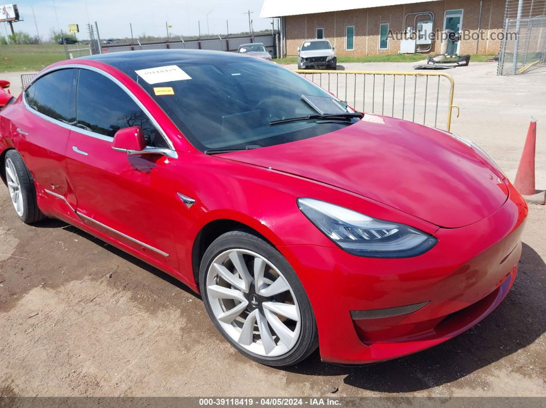 2020 Tesla Model 3 Standard Range Plus Rear-wheel Drive/standard Range Rear-wheel Drive Red vin: 5YJ3E1EA7LF661276