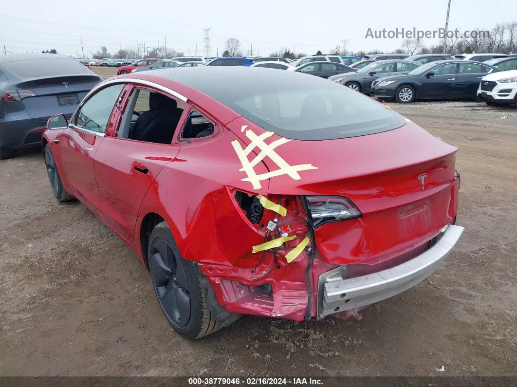 2020 Tesla Model 3 Standard Range Plus Rear-wheel Drive/standard Range Rear-wheel Drive Red vin: 5YJ3E1EA7LF736767