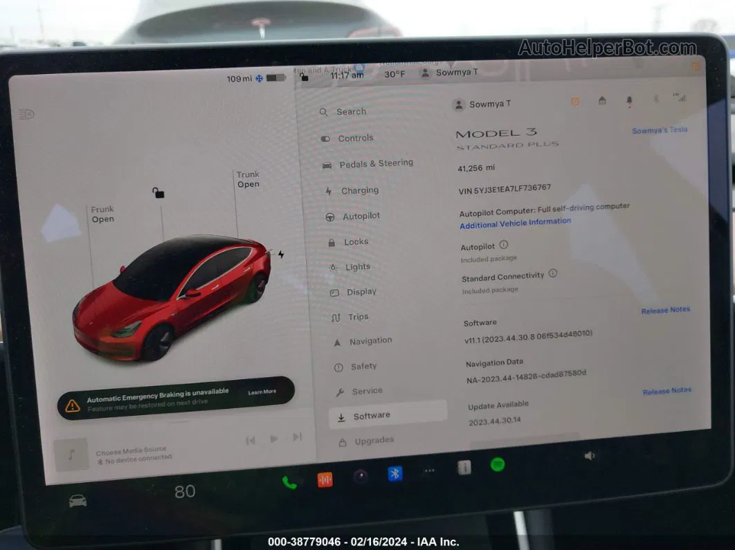 2020 Tesla Model 3 Standard Range Plus Rear-wheel Drive/standard Range Rear-wheel Drive Red vin: 5YJ3E1EA7LF736767