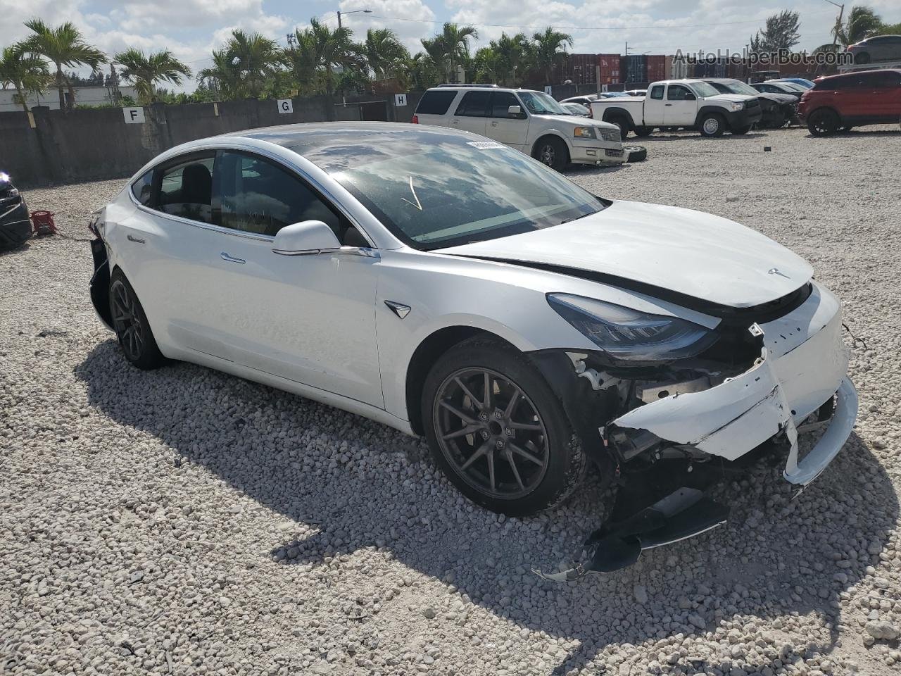 2020 Tesla Model 3  White vin: 5YJ3E1EA7LF737210