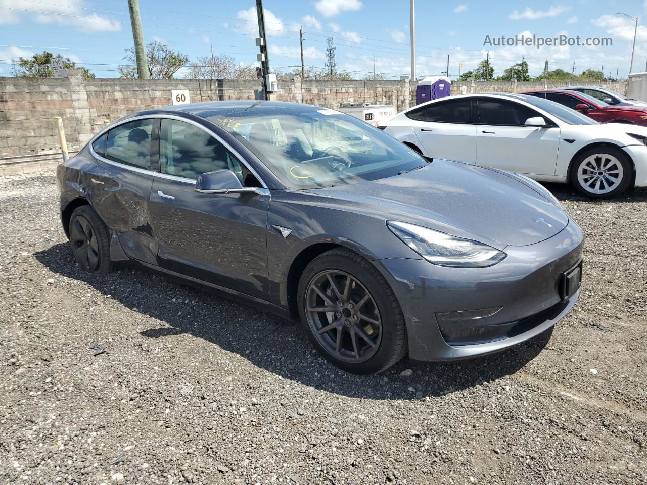 2020 Tesla Model 3  Gray vin: 5YJ3E1EA7LF739586