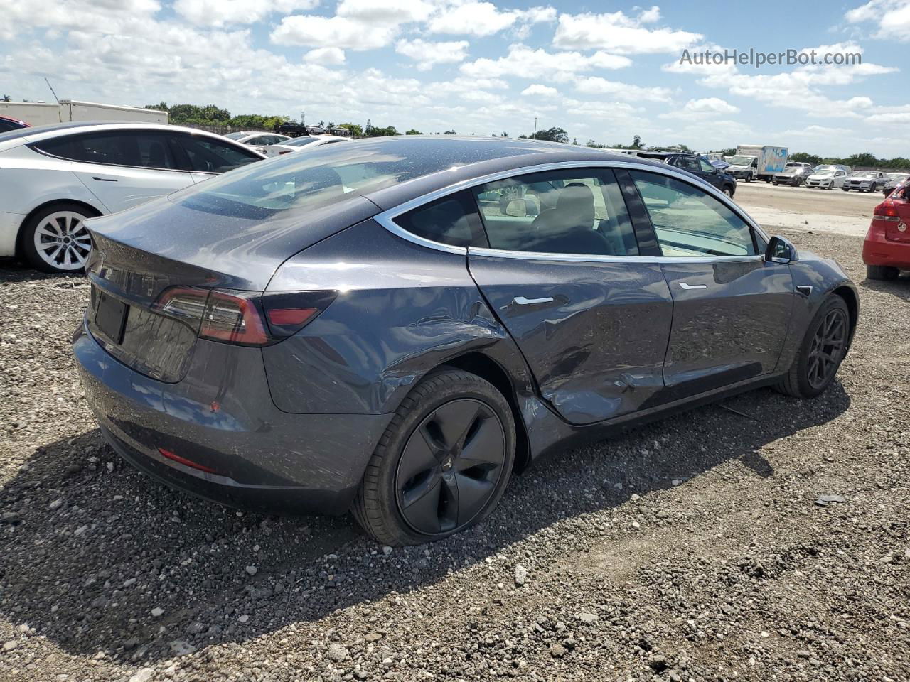 2020 Tesla Model 3  Gray vin: 5YJ3E1EA7LF739586