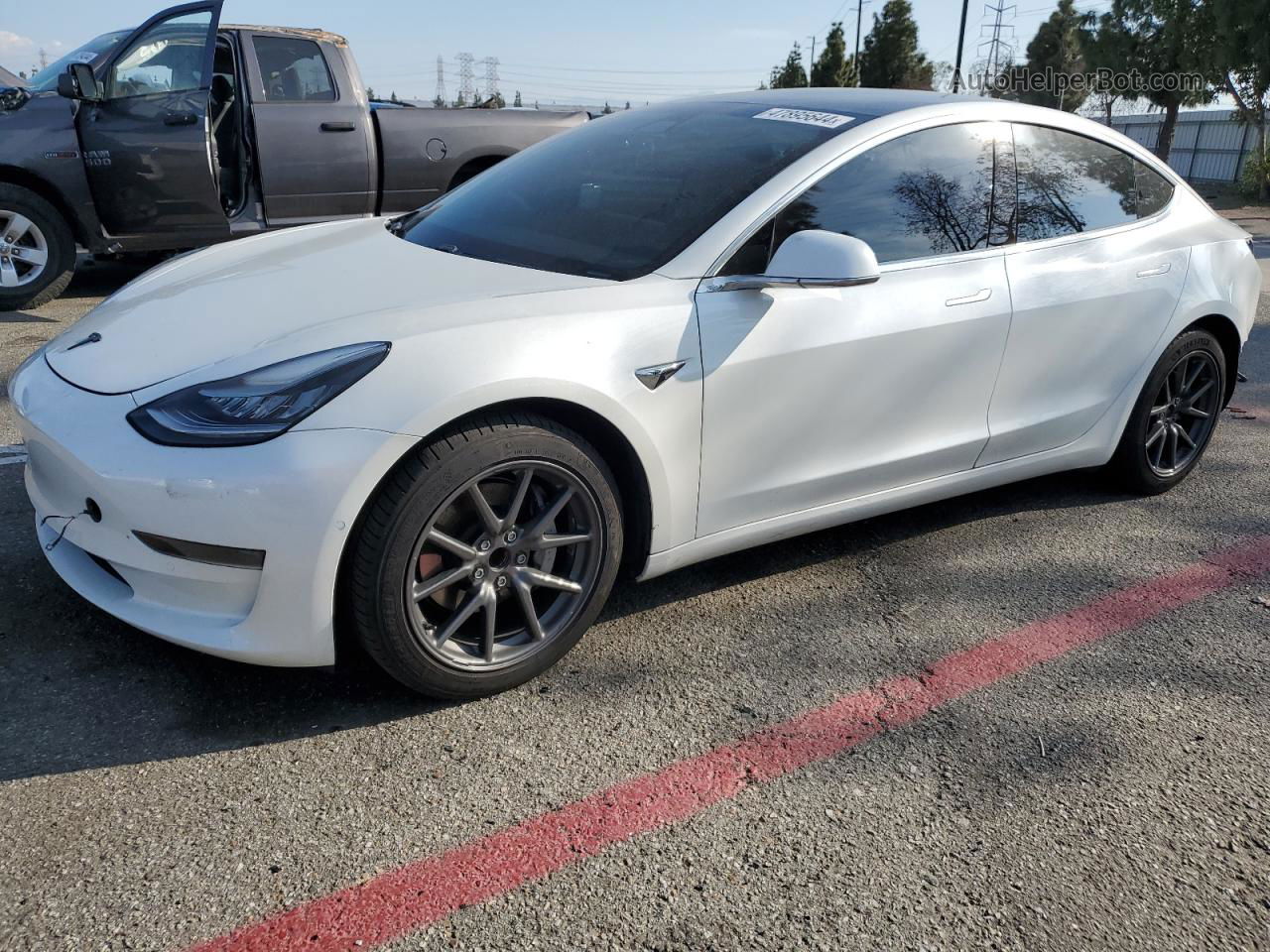 2020 Tesla Model 3  White vin: 5YJ3E1EA7LF745260