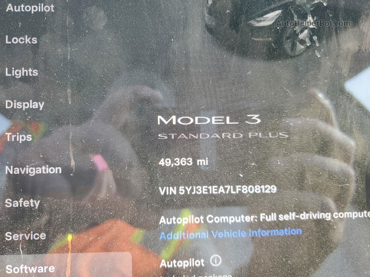 2020 Tesla Model 3  White vin: 5YJ3E1EA7LF808129