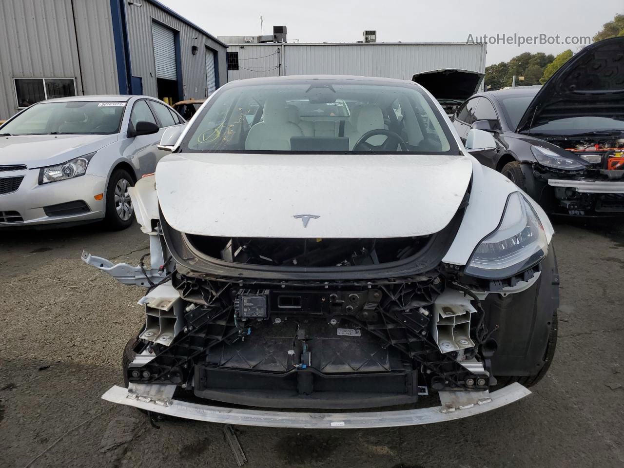 2020 Tesla Model 3  White vin: 5YJ3E1EA7LF808129