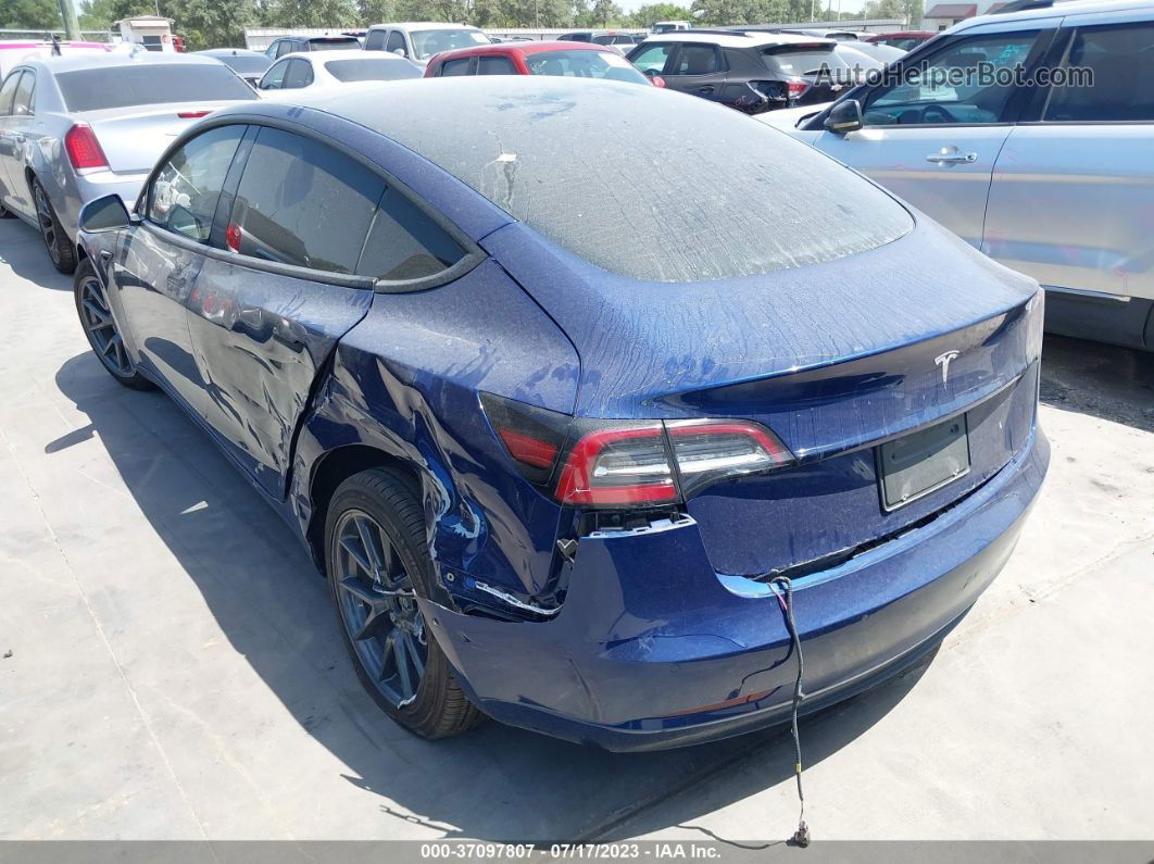 2021 Tesla Model 3 Standard Range Plus Blue vin: 5YJ3E1EA7MF026575