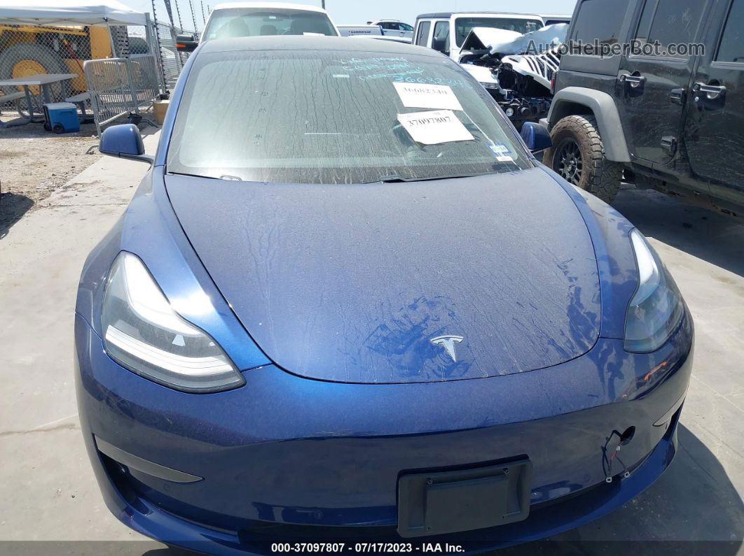 2021 Tesla Model 3 Standard Range Plus Blue vin: 5YJ3E1EA7MF026575