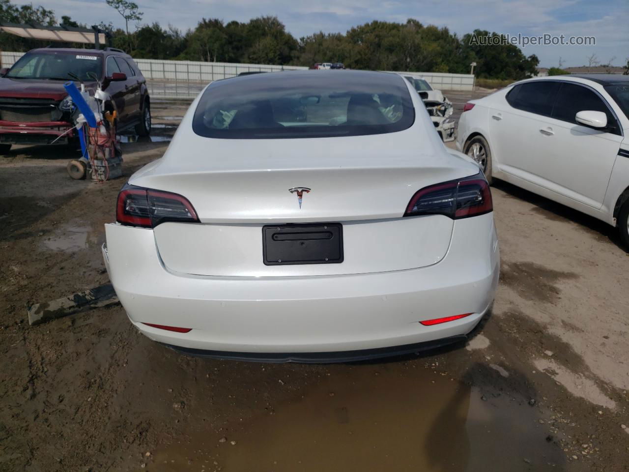 2021 Tesla Model 3  White vin: 5YJ3E1EA7MF047572