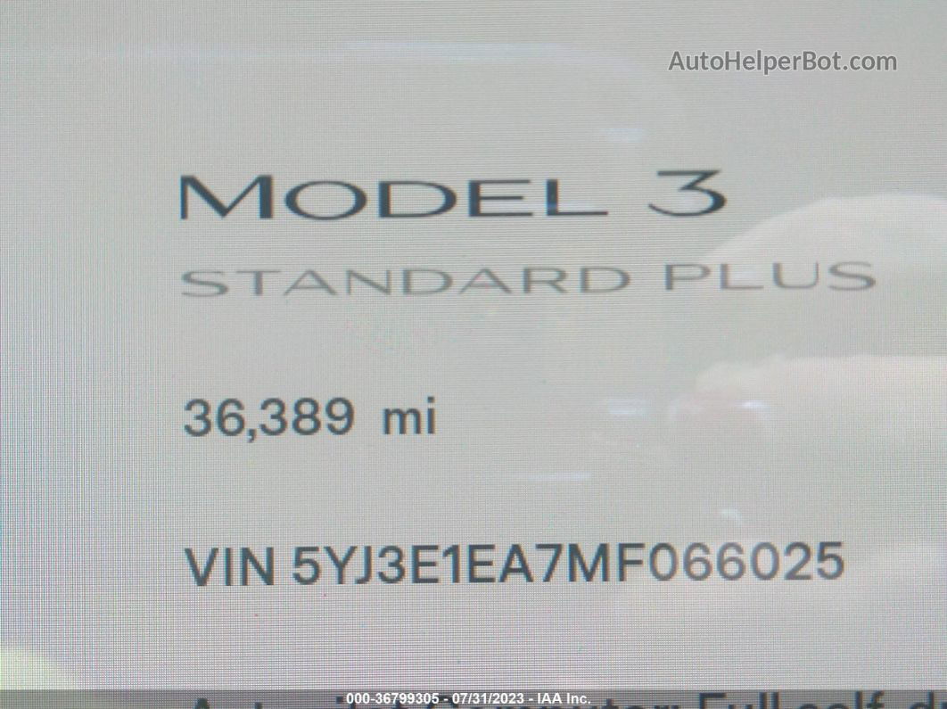 2021 Tesla Model 3 Standard Range Plus Black vin: 5YJ3E1EA7MF066025