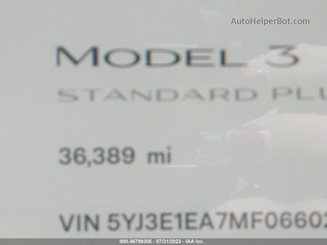 2021 Tesla Model 3 Standard Range Plus Черный vin: 5YJ3E1EA7MF066025