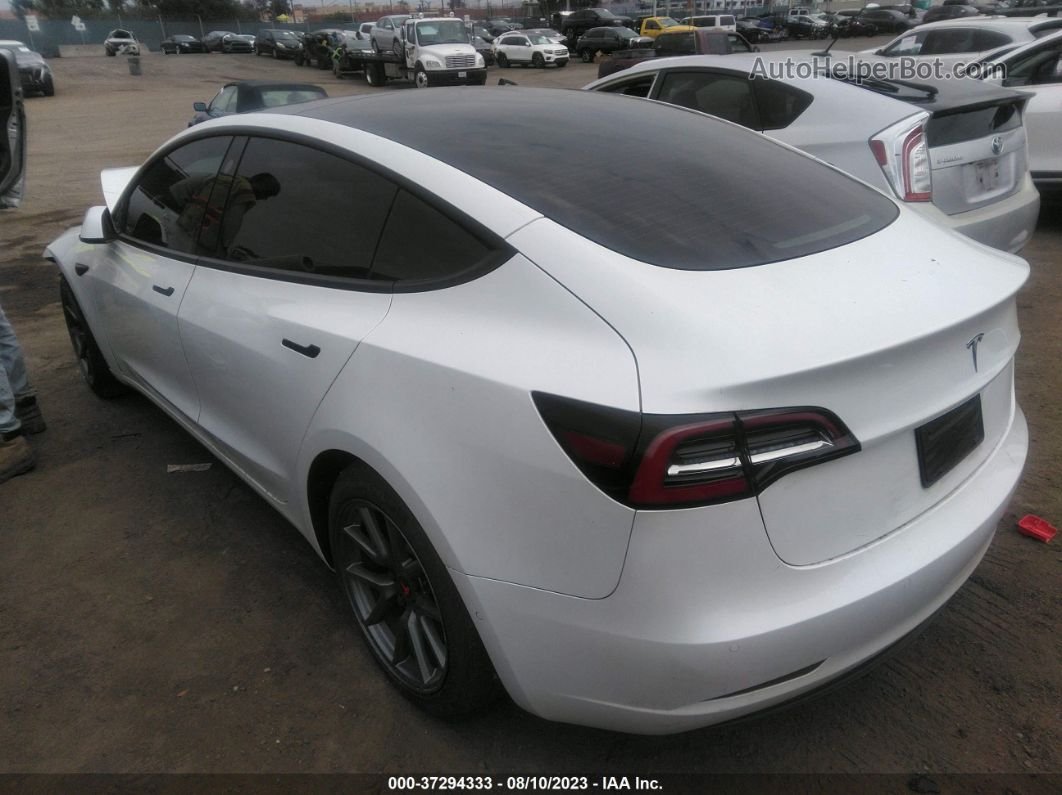 2021 Tesla Model 3 Standard Range Plus Rear-wheel Drive White vin: 5YJ3E1EA7MF076943