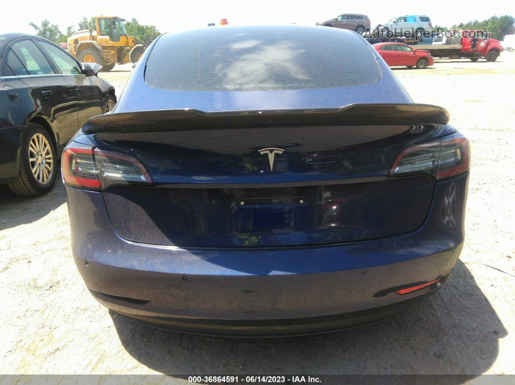2021 Tesla Model 3 Standard Range Plus Синий vin: 5YJ3E1EA7MF861611