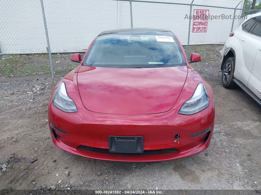 2021 Tesla Model 3 Standard Range Plus Rear-wheel Drive Red vin: 5YJ3E1EA7MF870521