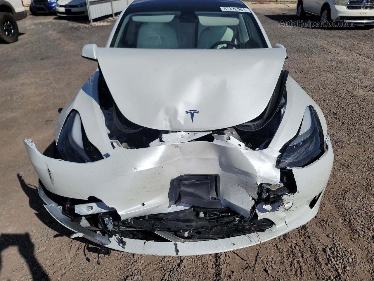 2021 Tesla Model 3  White vin: 5YJ3E1EA7MF908796