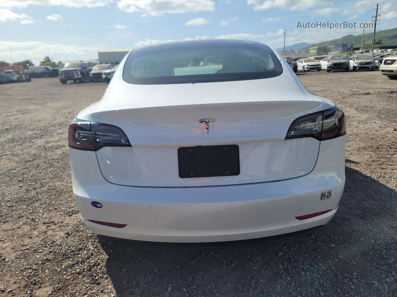 2021 Tesla Model 3  White vin: 5YJ3E1EA7MF908796