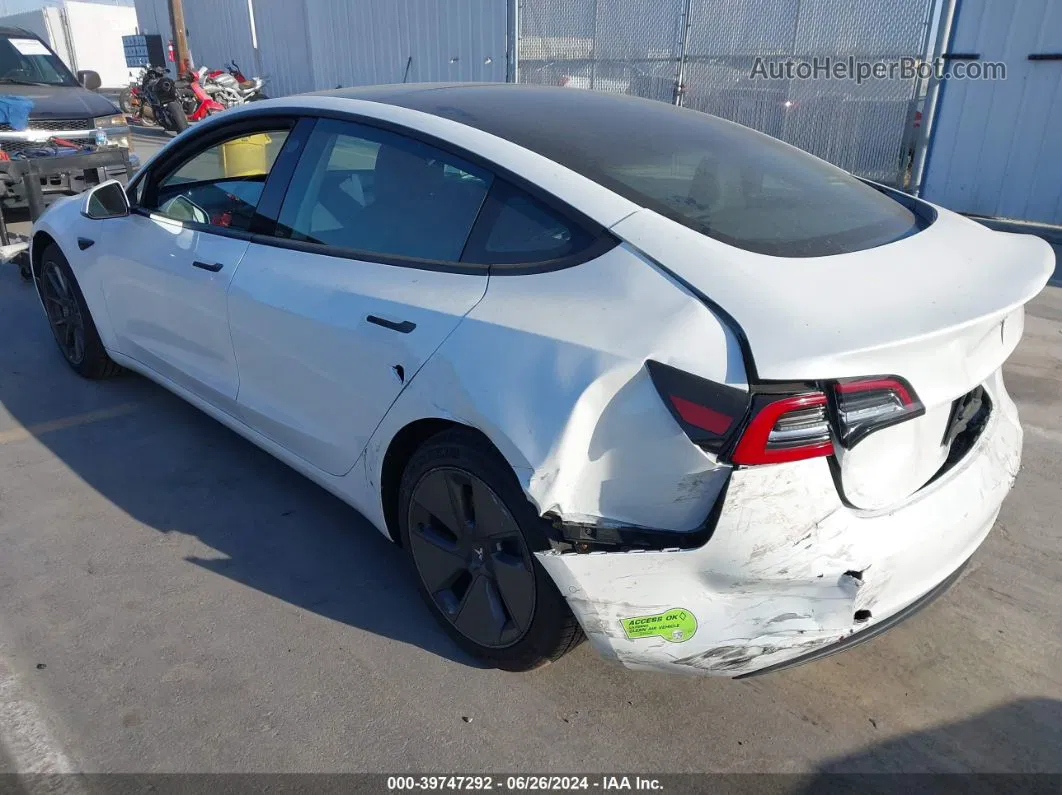 2021 Tesla Model 3 Standard Range Plus Rear-wheel Drive White vin: 5YJ3E1EA7MF921161