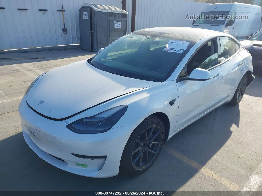 2021 Tesla Model 3 Standard Range Plus Rear-wheel Drive White vin: 5YJ3E1EA7MF921161