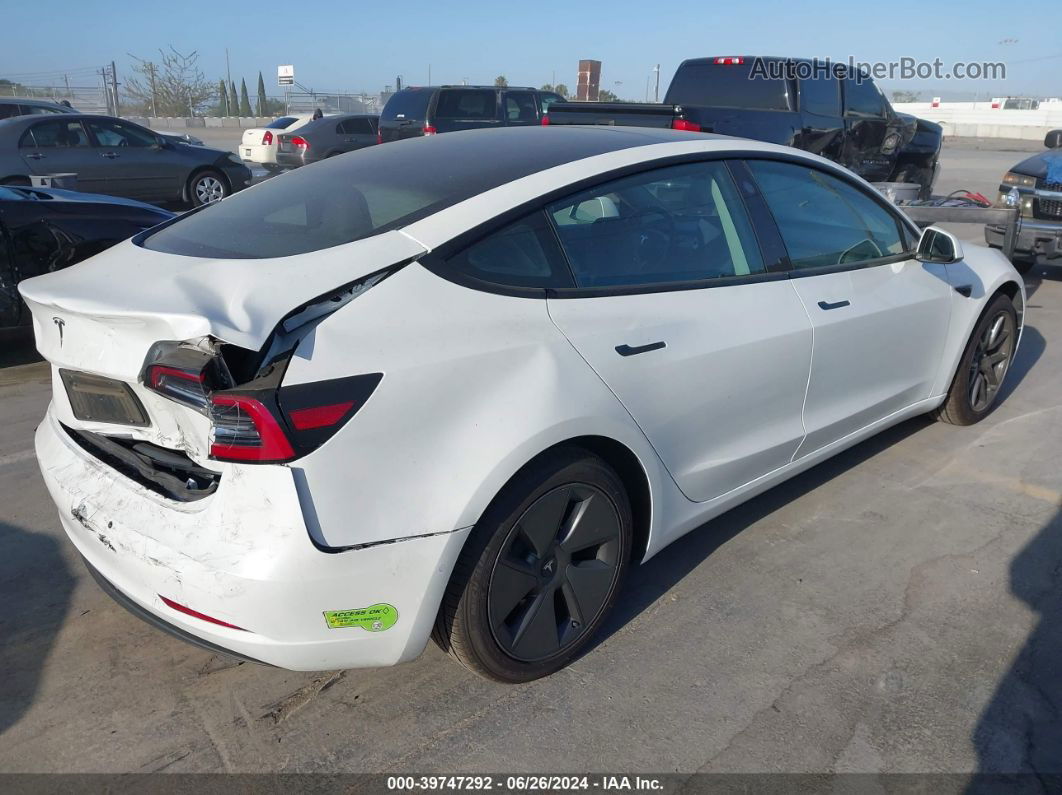 2021 Tesla Model 3 Standard Range Plus Rear-wheel Drive White vin: 5YJ3E1EA7MF921161